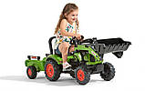 Дитячий трактор на педалях з причепом, переднім ковшем Falk 2040AM CLAAS ARION, фото 2