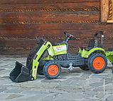 Дитячий трактор на педалях з причепом, переднім ковшем Falk 2040AM CLAAS ARION, фото 4