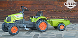 Дитячий трактор на педалях з причепом, переднім ковшем Falk 2040AM CLAAS ARION, фото 7
