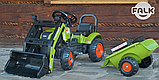Дитячий трактор на педалях з причепом, переднім ковшем Falk 2040AM CLAAS ARION, фото 8