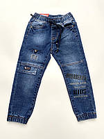 Джогери джинсовые на мальчиков на резинке от 2 до 5 лет(ф.Moyaberua)