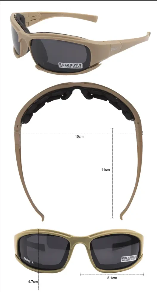 Тактические очки DAISY X7 + 4 линзы КОЙОТ - фото 6 - id-p1913794856