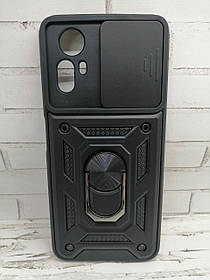 Чохол для Xiaomi Redmi Note 12S накладка бампер протиударний з кільцем підставкою чорний