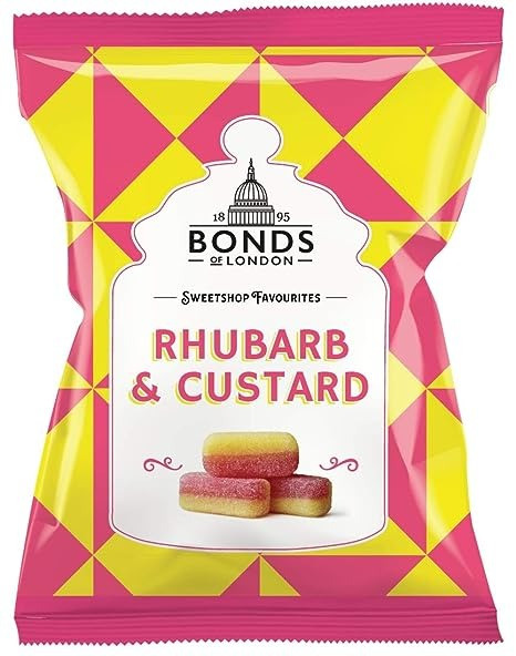 Льодяники Bonds of London Rhubarb & Custard Bags 130g