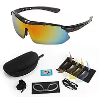 Защитные очки тактические Oakley + 5 линз ЧЕРНЫЕ