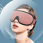 Маска для сну дихаюча комфорт 3D Breath Рожева + Беруші, фото 4