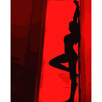 Картина по номерам Соблазн в красном Strateg размером 40х50 см DY359 Эротика