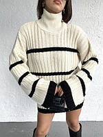 Стильний жіночий светр-туніка Просто м'який затишний теплий Машина в'язання over size(42-48) Кольори 2