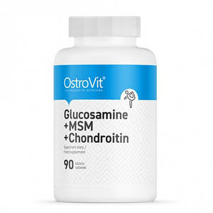 Для суглобів і зв'язок OstroVit Glucosamine, MSM and Chondroitin 90 таб.