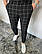 Штани в клітку чоловічі чорні Турція, Брюки весняні, осінні, фото 2