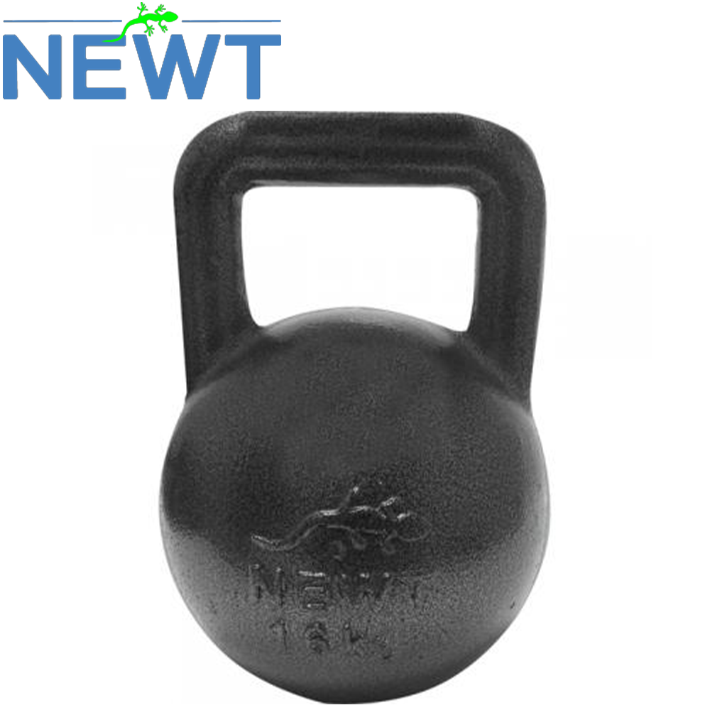 Гиря чавунна для кросфіту гіра спортивна для фітнесу Newt 16 кг, темно-сіра