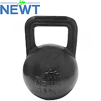 Гиря чугунная для кроссфита гиря спортивная для фитнеса Newt 16 кг, темно-серая