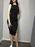 Платье женское элегантное чёрное до колена Modna KAZKA MKTRG7407-1