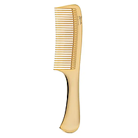 Профессиональный гребень для волос золотистый Janeke Wide-teeth Comb With Handle AU82 (8006060208075)