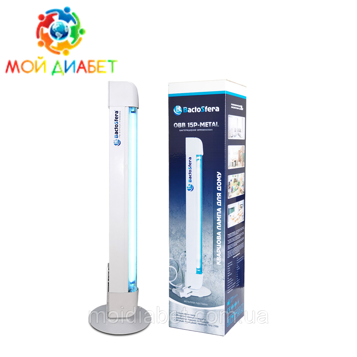 Бактерицидна кварцова лампа BaktoSfera OBB 15P- ECO, фото 1