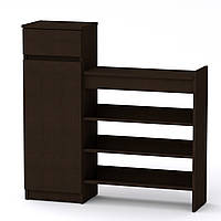 Тумба під взуття ТО-16 венге темний Компаніт, тумба для взуття в передпокій