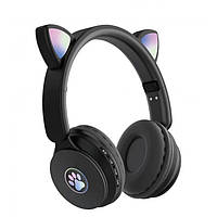 Навушники дитячі з котячими вушками ST77, Дитячі стерео навушники, Бездротові навушники з CD-429 вушками котика