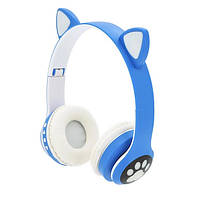 Бездротові навушники з котячими вушками та RGB підсвічуванням Cat VZV 23M. NY-213 Колір: синій