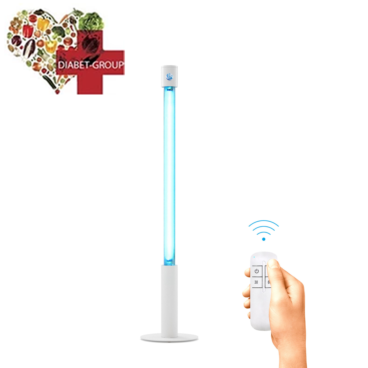 Бактерицидна лампа BactoSfera 360° 15 OZONE RC-TIMER White