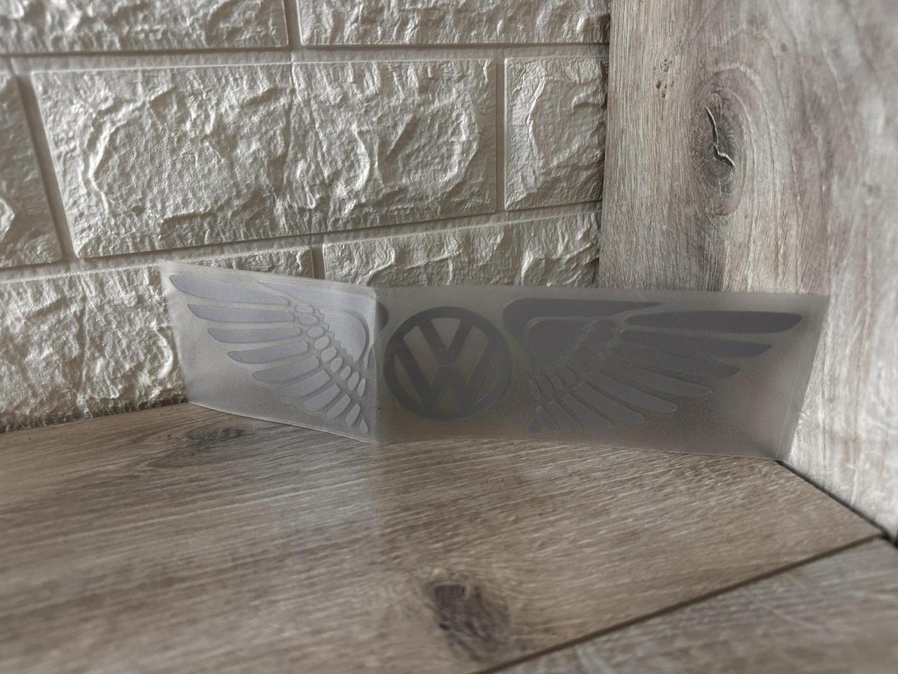 Наклейка на авто Volkswagen 25х6,5 см, сріблястий (KG-9638), фото 1