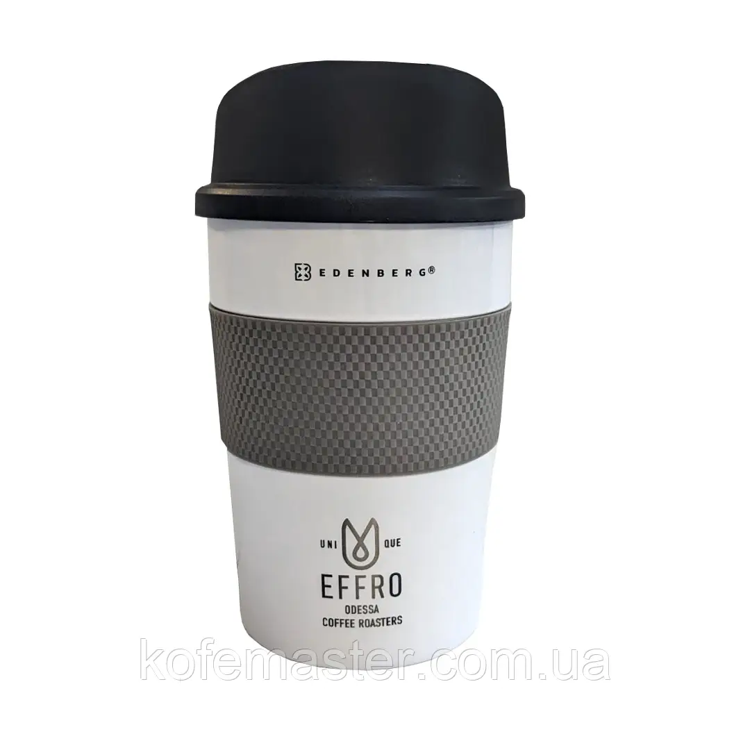 Термокухоль EFFRO вакуумний з неіржавкої сталі 350 мл для кави та чаю Білий