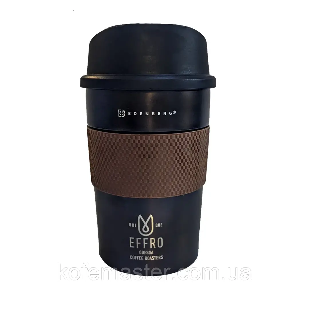 Термокухоль EFFRO вакуумний з неіржавкої сталі 350 мл для кави та чаю Коричневий