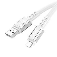 Кабель Usb Lightning HOCO X85 2.4A 1m (круглый) White