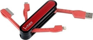 Кабель Melkco i-mee microUSB/Lightning/30-pin black/red (IMSW04USBBKRD) EAN/UPC: 4895158668419