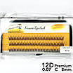Накладні пучкові вії Nesura Eyelash Premium 12D, 0,07, C, 8 мм, 120 пучків Несура Ластівка, фото 4