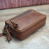 Сумка жіноча шкіряна GS коньячна, фото 3