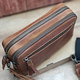 Сумка жіноча шкіряна GS коньячна, фото 4