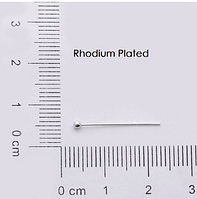 Пины для изготовления украшений металлические 0.5 * 20 мм серебристые