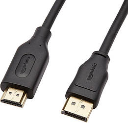 Відеокабель Amazon Basics DisplayPort – HDMI,4k@30Hz, 1920x1200, 1080p, 3 метри