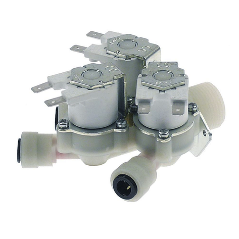 Клапан потрійний 230V (вхід 3/4 вихід 8 мм швидкий монтаж) для пароконвектомата універсальний, фото 1