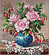Вишивка хрестиком "Яскравий букет квітів на столі", канва 43 х 47 см - фото 1 - id-p2420684494