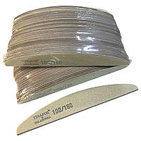 Пилка для нігтів 50 шт човник TINAFOX 100/180 сірі