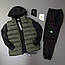 Комплект stone island спортивний костюм чоловічий жилетка чоловіча осінній весняний набір 3в1 стон айленд чорно-білий, фото 4