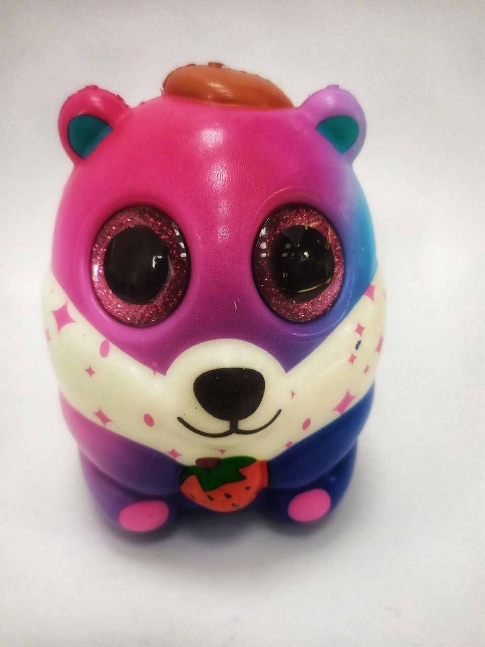 Іграшка-антистрес "Сквіш" ведмежатко зі скляними вічками, фото 1