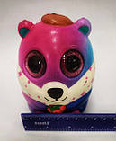 Іграшка-антистрес "Сквіш" ведмежатко зі скляними вічками, фото 3