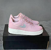 Женские кроссовки Nike Air Force 1 Low Pink (розовые на белой подошве) красивые молодежные кроссы 6464