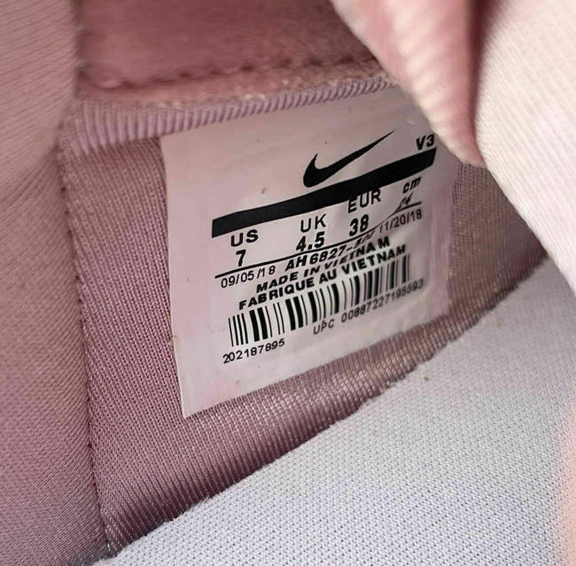 Nike air force 1 7 pastel pink hot sale