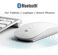 Миша Bluetooth бездротова ультратонка біла. Комп'ютер / ноутбук / планшет / смартфон / iPad