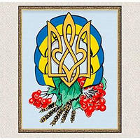 Картина по номерам патриотическая Герб Украины 40х50 см Арт Крафт