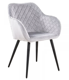 Мяке крісло Арно 835х520х605 мм на металевих ніжках сірий колір м'якого сидіння