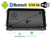 Автомагнітола Volkswagen 9021 на Android 11 з 9" дисплеєм GPS, Wi-fi, CarPlay, Android Auto, 2/16 Gb