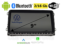 Автомагнитола Volkswagen 9021 на Android 11 с 9" дисплеем GPS, Wi-fi, CarPlay, Android Auto, 2/16 Gb