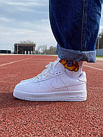 Мужские базовые стильные демисезонные кроссовки Nike Air Force 1 Classic White Premium , белые
