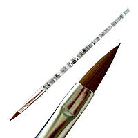 Пензель для акрилу з прозорою ручкою №4