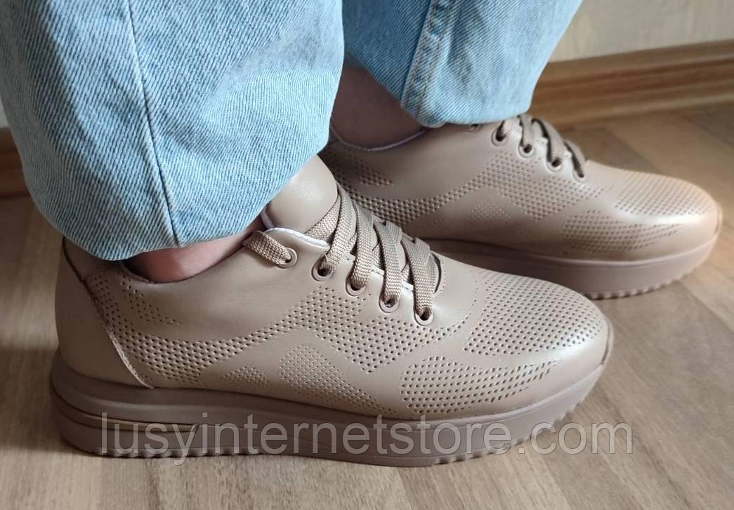 Кросівки шкіряні жіночі від виробника модель МР23-106, фото 1