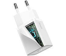 МЗП блочек 20W USB-C Super Si QC 1С (CCSUP-B02) white Baseus, фото 6